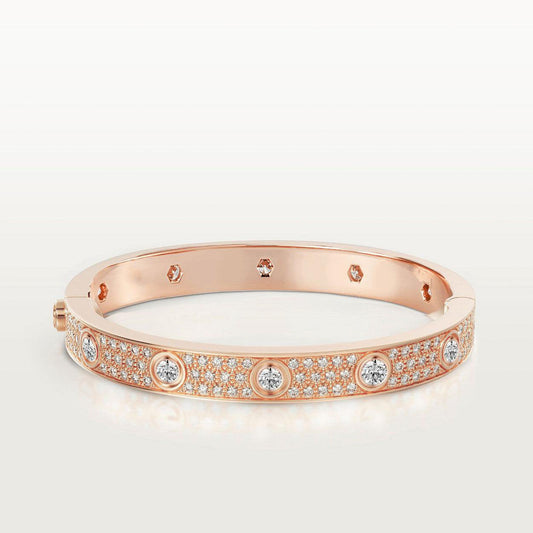 [Glow Jewelry]LOVE BRACELET 6.1MM DIAMOND-PAVED 10 BIG DIAMONDS