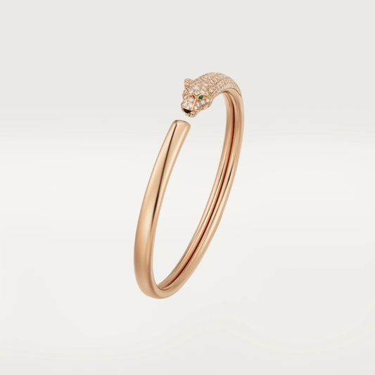¡®Glow Jewelry¡¯PANTHERE ROSE GOLD DIAMOND OPEN BRACELET