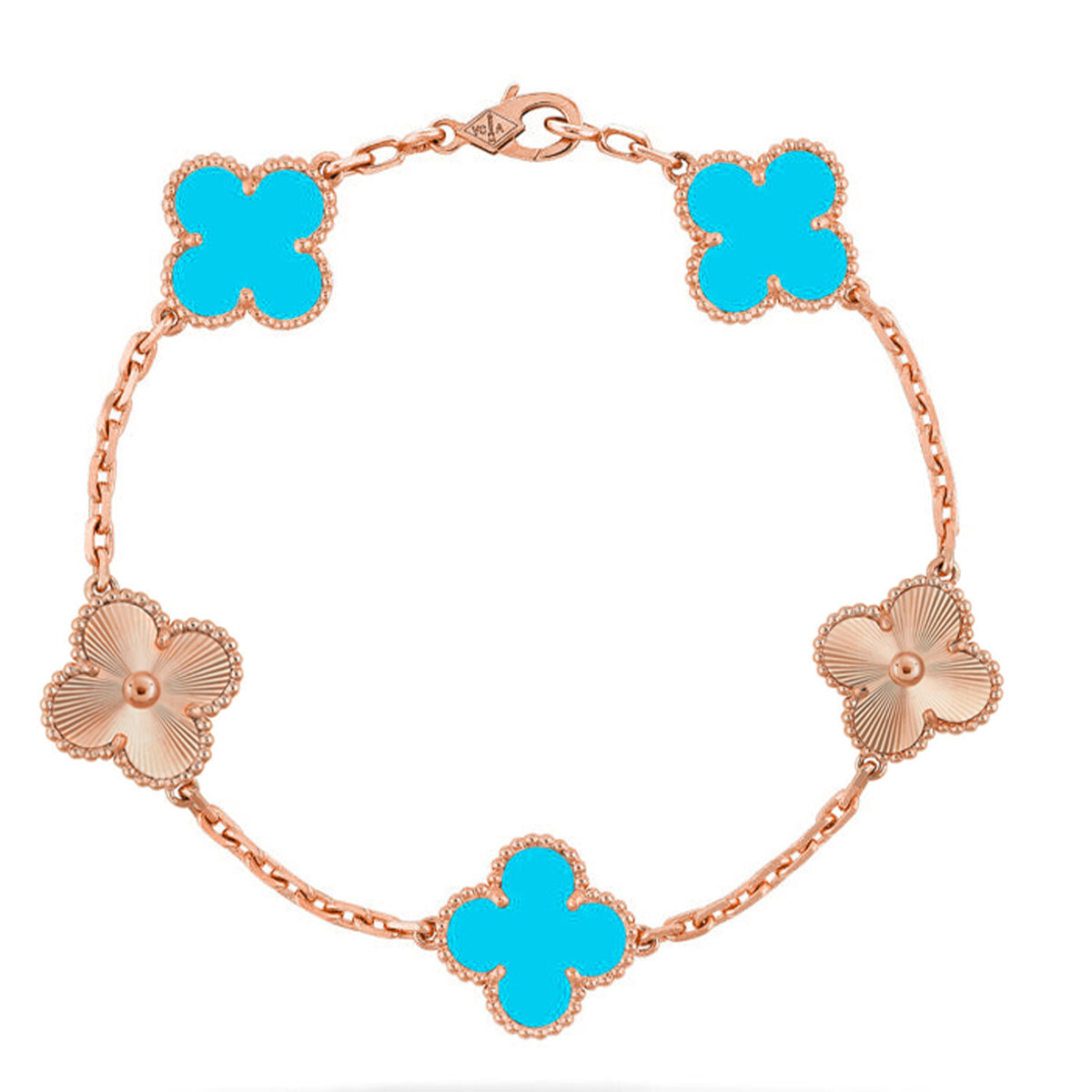 [Glow Jewelry]New  CLOVER 5 MOTIF TURQUOISE BRACELET COLLECTION