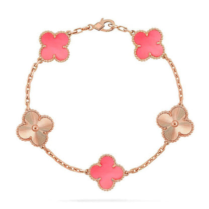 [Glow Jewelry]New  CLOVER 5 MOTIFS  PINK MOP BRACELET COLLECTION