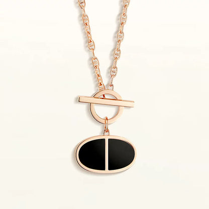 [Glow Jewelry]CHAINE VERSO BLACK CERAMIC NECKLACE