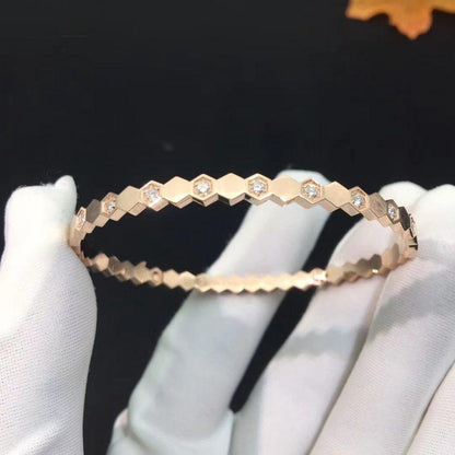 [Glow Jewelry]BEE LOVE PINK GOLD DIAMOND BRACELET