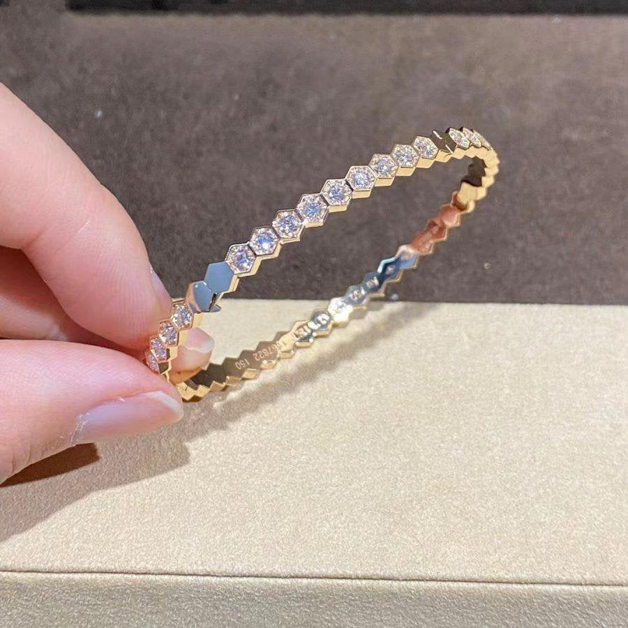¡®Glow Jewelry¡¯BEE LOVE GOLD BRACELET FULL DIAMOND