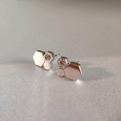 [Glow Jewelry]BEE LOVE SILVER DIAMOND EARRINGS