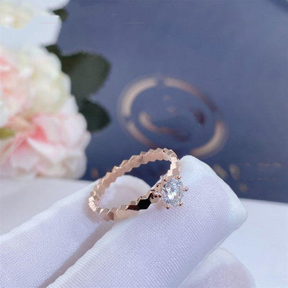 ¡®Glow Jewelry¡¯BEE LOVE RING PINK GOLD 1 DIAMOND