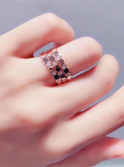[Glow Jewelry]BEE LOVE RING PINK GOLD DIAMOND