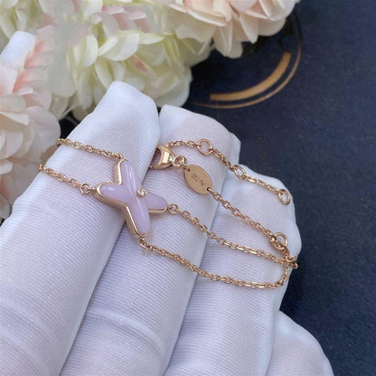[Glow Jewelry]JEUX BRACELET PINK MOP PINK GOLD 1 DIAMOND