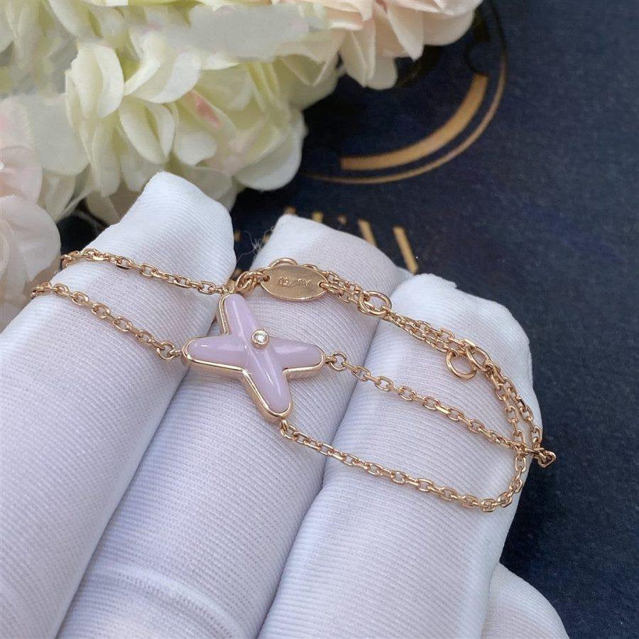 [Glow Jewelry]JEUX BRACELET PINK MOP PINK GOLD 1 DIAMOND