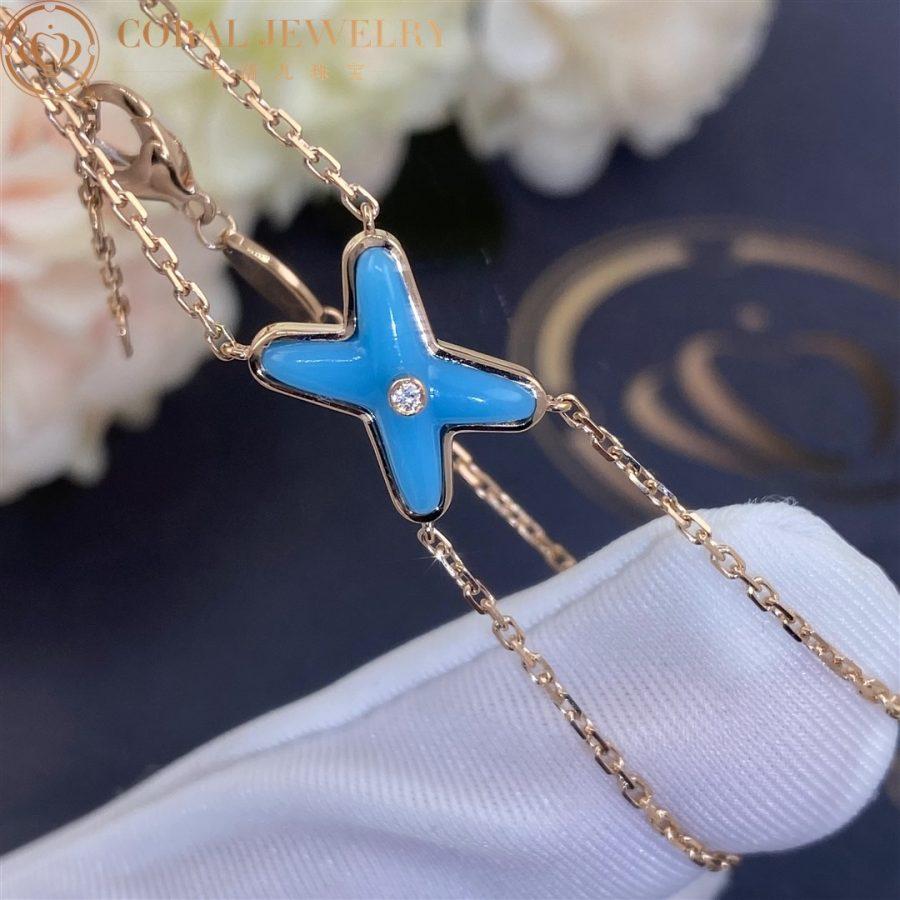 [Glow Jewelry]JEUX BRACELET TURQUOISE PINK GOLD 1 DIAMOND