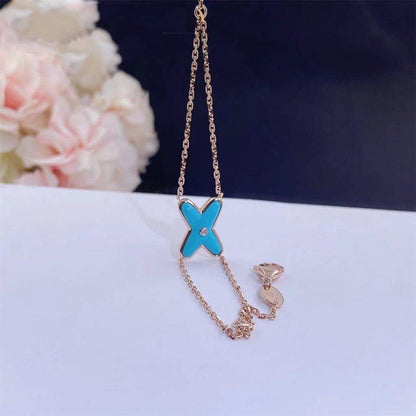 [Glow Jewelry]JEUX BRACELET TURQUOISE PINK GOLD 1 DIAMOND