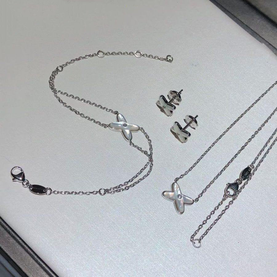 [Glow Jewelry]JEUX BRACELET WHITE MOP SILVER 1 DIAMOND