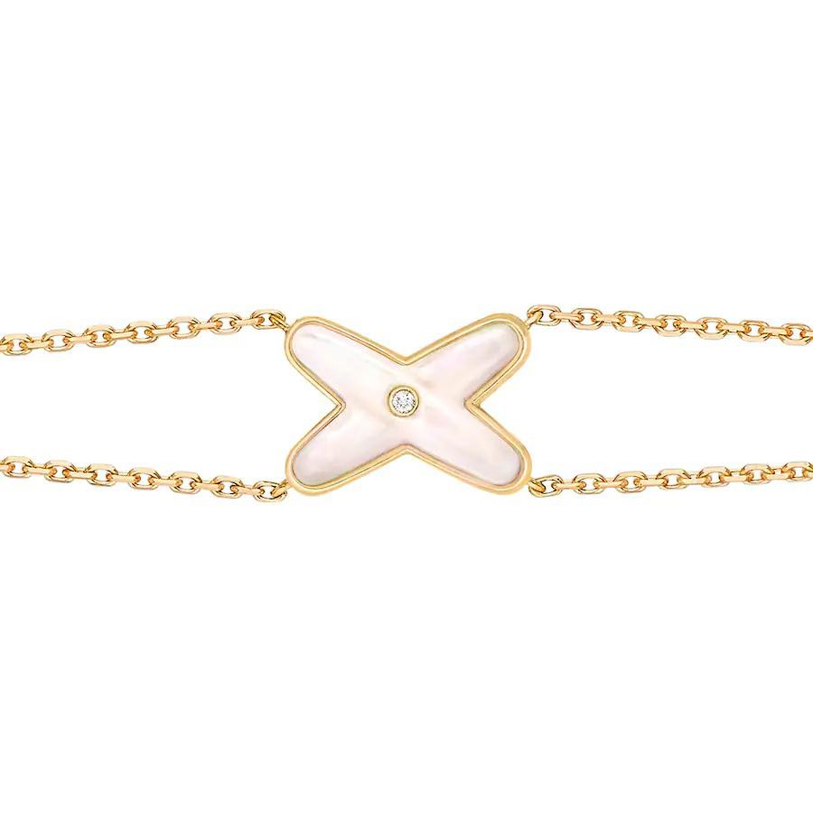 ¡®Glow Jewelry¡¯JEUX BRACELET WHITE MOP GOLD 1 DIAMOND