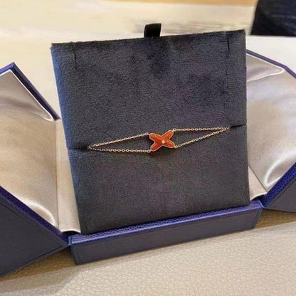 ¡®Glow Jewelry¡¯JEUX BRACELET CARNELIAN PINK GOLD 1 DIAMOND