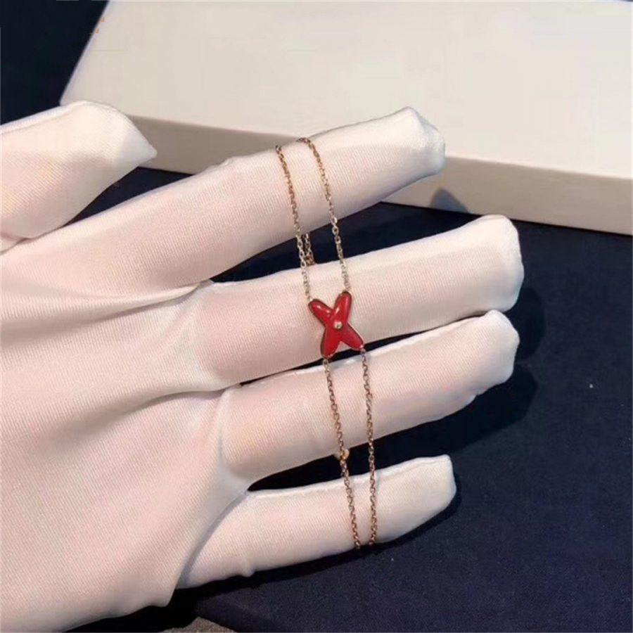 [Glow Jewelry]JEUX BRACELET CARNELIAN PINK GOLD 1 DIAMOND