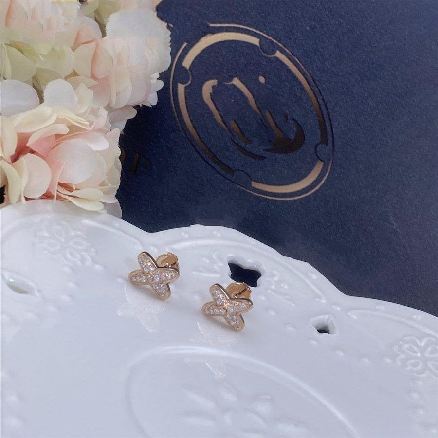 [Glow Jewelry]JEUX DE PINK GOLD DIAMOND EARRINGS