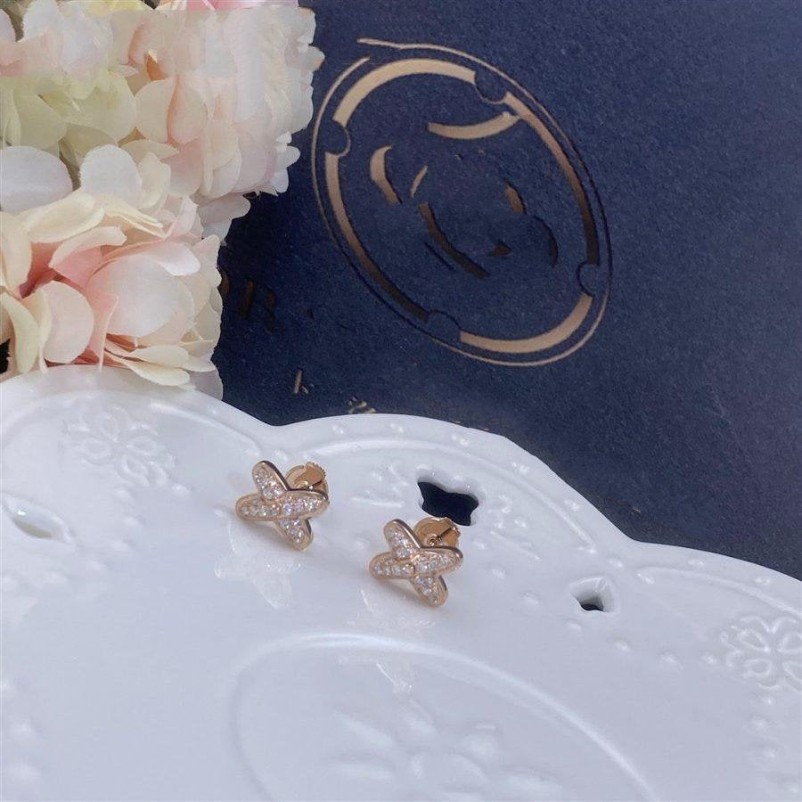 [Glow Jewelry]JEUX DE PINK GOLD DIAMOND EARRINGS
