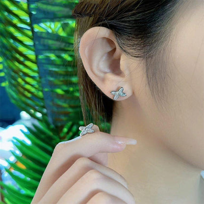 [Glow Jewelry]JEUX DE SILVER DIAMOND EARRINGS