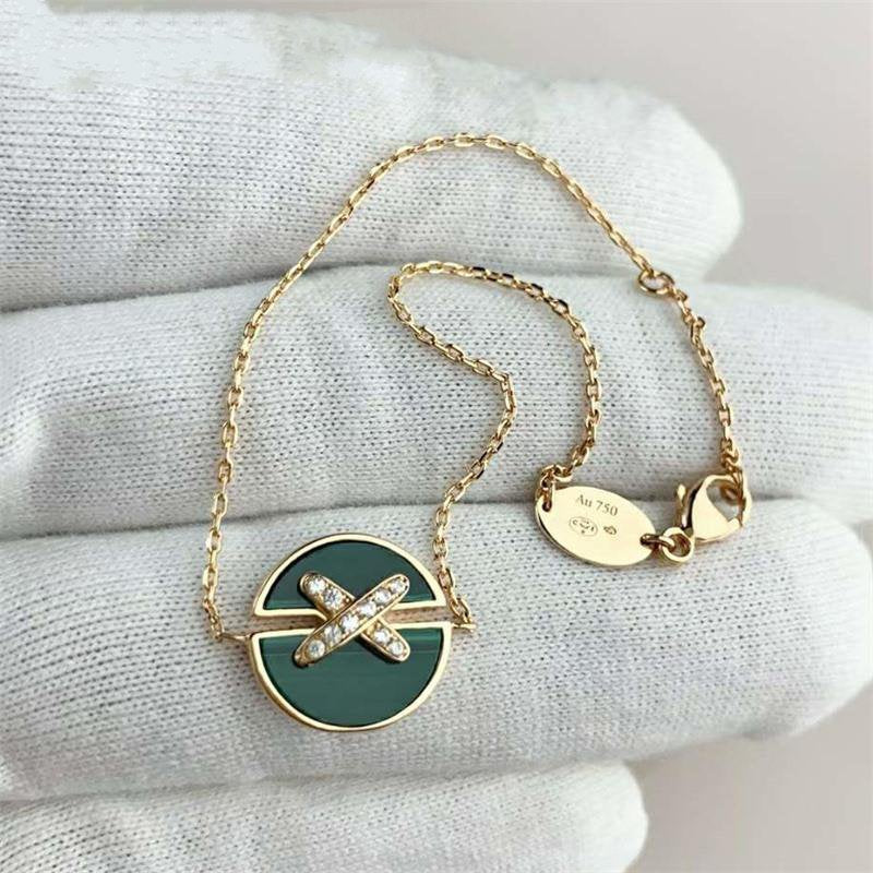 [Glow Jewelry]JEUX DE BRACELET MALACHITE PINK GOLD DIAMONDS