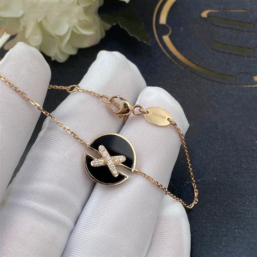 [Glow Jewelry]JEUX DE BRACELET ONYX PINK GOLD DIAMOND