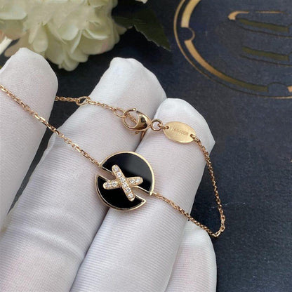 [Glow Jewelry]JEUX DE BRACELET ONYX PINK GOLD DIAMOND