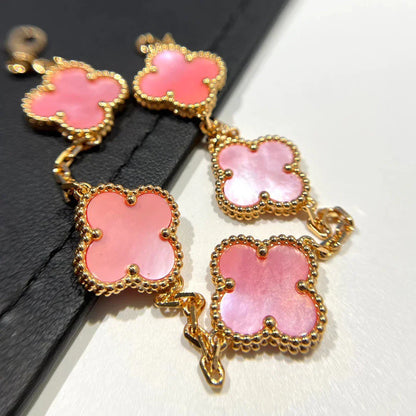 [Glow Jewelry]New  CLOVER 5 MOTIFS  PINK MOP BRACELET COLLECTION