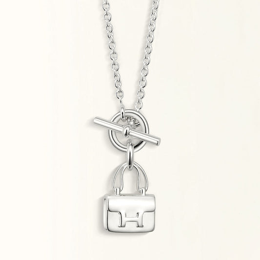 [Glow Jewelry]POP H PEDANT SILVER NECKLACE