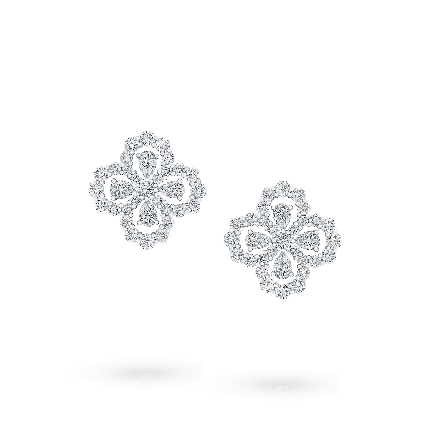 「グロージュエリー」ループピアス フルモチーフ ダイヤモンド 16mm
