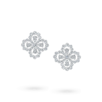 「グロージュエリー」ループピアス フルモチーフ ダイヤモンド 16mm
