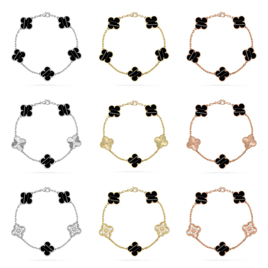 [Glow Jewelry] CLOVER 5 MOTIF PULSAR STONE BRACELET COLLECTION