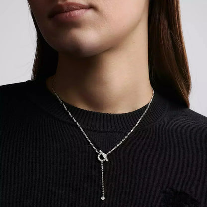 [Glow Jewelry]FINESSE SILVER DIAMOND NECKLACE