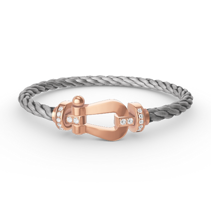 ¡®Glow Jewelry¡¯FORCE LARGE HORSESHOE HALF DIAMOND BRACELET ROSE GOLD