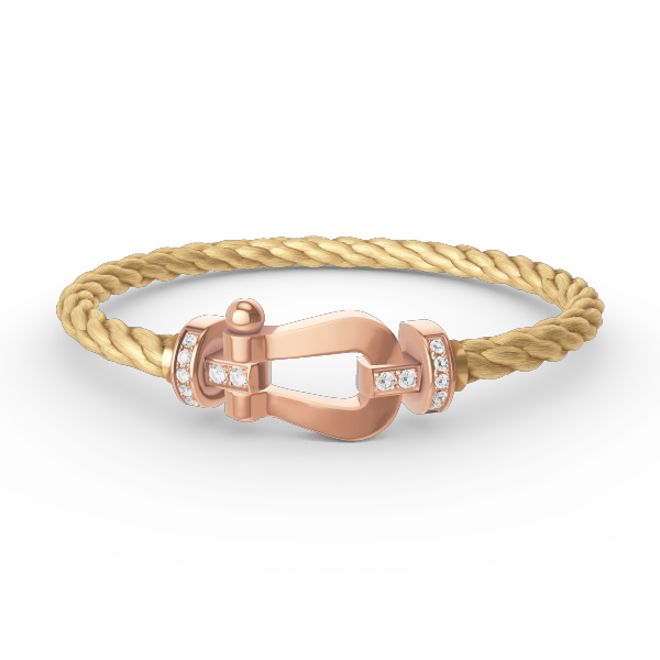 ¡®Glow Jewelry¡¯FORCE LARGE HORSESHOE HALF DIAMOND BRACELET ROSE GOLD