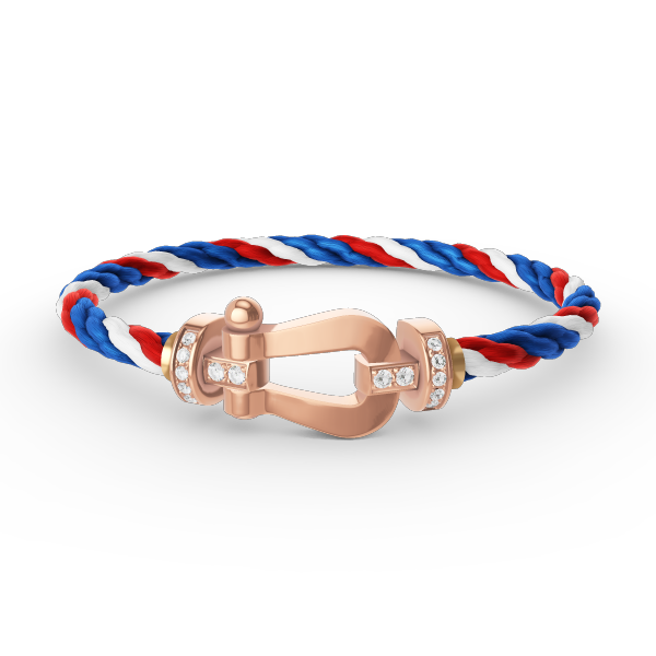 [Glow Jewelry]FORCE LARGE HORSESHOE HALF DIAMOND BRACELET ROSE GOLD