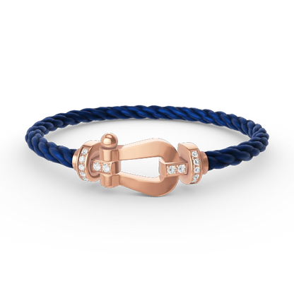 ¡®Glow Jewelry¡¯FORCE LARGE HORSESHOE HALF DIAMOND BRACELET ROSE GOLD