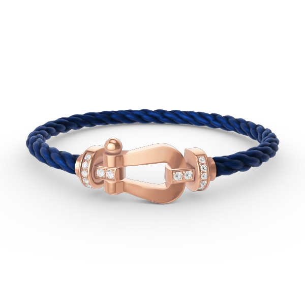 [Glow Jewelry]FORCE LARGE HORSESHOE HALF DIAMOND BRACELET ROSE GOLD