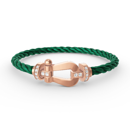 ¡®Glow Jewelry¡¯FORCE LARGE HORSESHOE HALF DIAMOND BRACELET ROSE GOLD