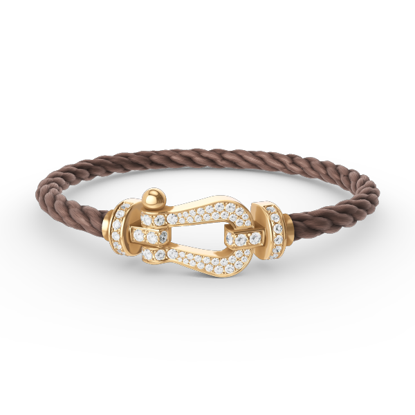 [Glow Jewelry]FORCE LARGE HORSESHOE FULL DIAMOND BRACELET GOLD