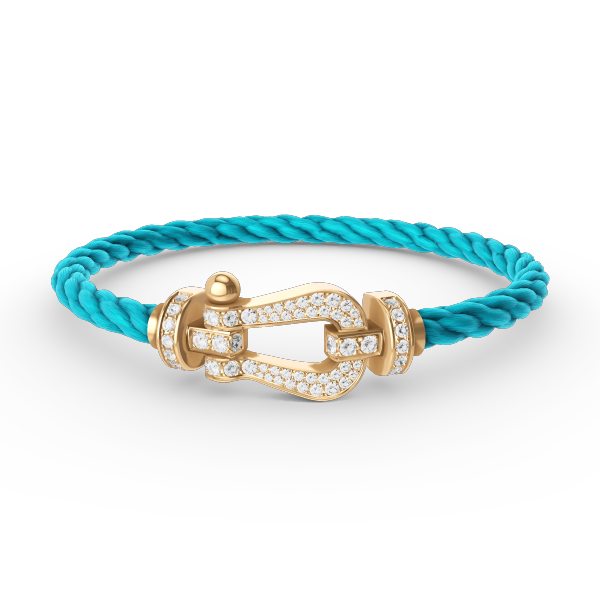 [Glow Jewelry]FORCE LARGE HORSESHOE FULL DIAMOND BRACELET GOLD