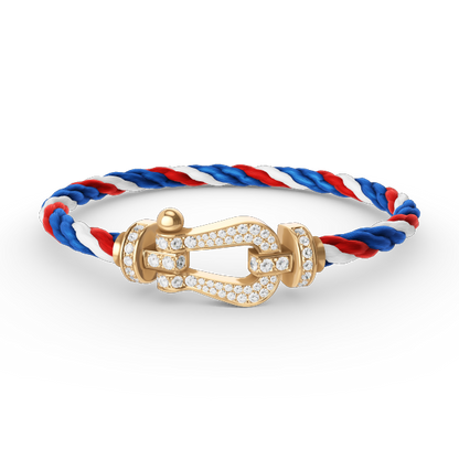 ¡®Glow Jewelry¡¯FORCE LARGE HORSESHOE FULL DIAMOND BRACELET GOLD