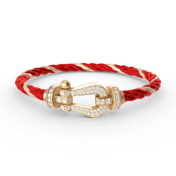 [Glow Jewelry]FORCE LARGE HORSESHOE FULL DIAMOND BRACELET GOLD