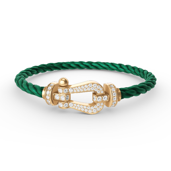 [Glow Jewelry]FORCE LARGE HORSESHOE FULL DIAMOND BRACELET GOLD