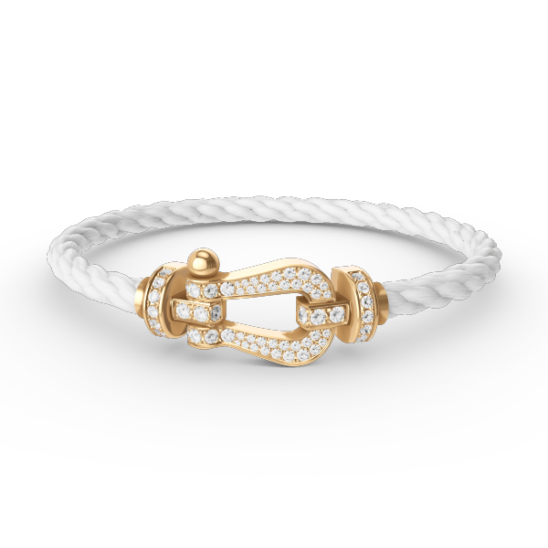[Glow Jewelry]FORCE LARGE HORSESHOE FULL DIAMOND BRACELET GOLD