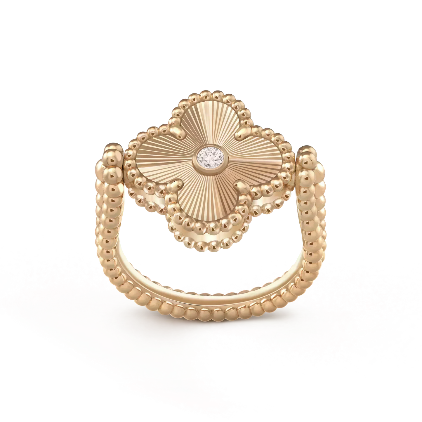 [Glow Jewelry]CLOVER RIVERSIBLE ROSE GOLD RING