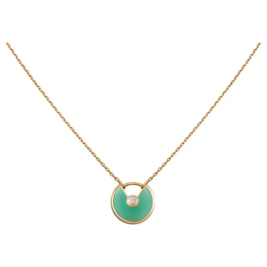 ¡®Glow Jewelry¡¯AMULETTE GOLD MALACHITE NECKLACE