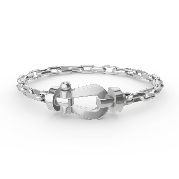 [Glow Jewelry]FORCE LARGE HORSESHOE CLASP  METAL BRACELET