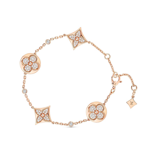 ¡®Glow Jewelry¡¯STAR AND SUN 4 MOTIFS GOLD DIAMONDS BRACELET