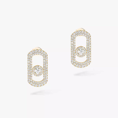 [Glow Jewelry]So Move Pave_-Set Diamond Earrings in Silver