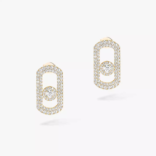 [Glow Jewelry]So Move Pave_-Set Diamond Earrings in Silver
