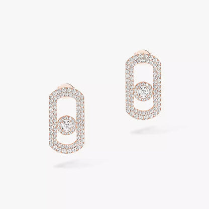 [Glow Jewelry]So Move Pave_-Set Diamond Earrings in Silver