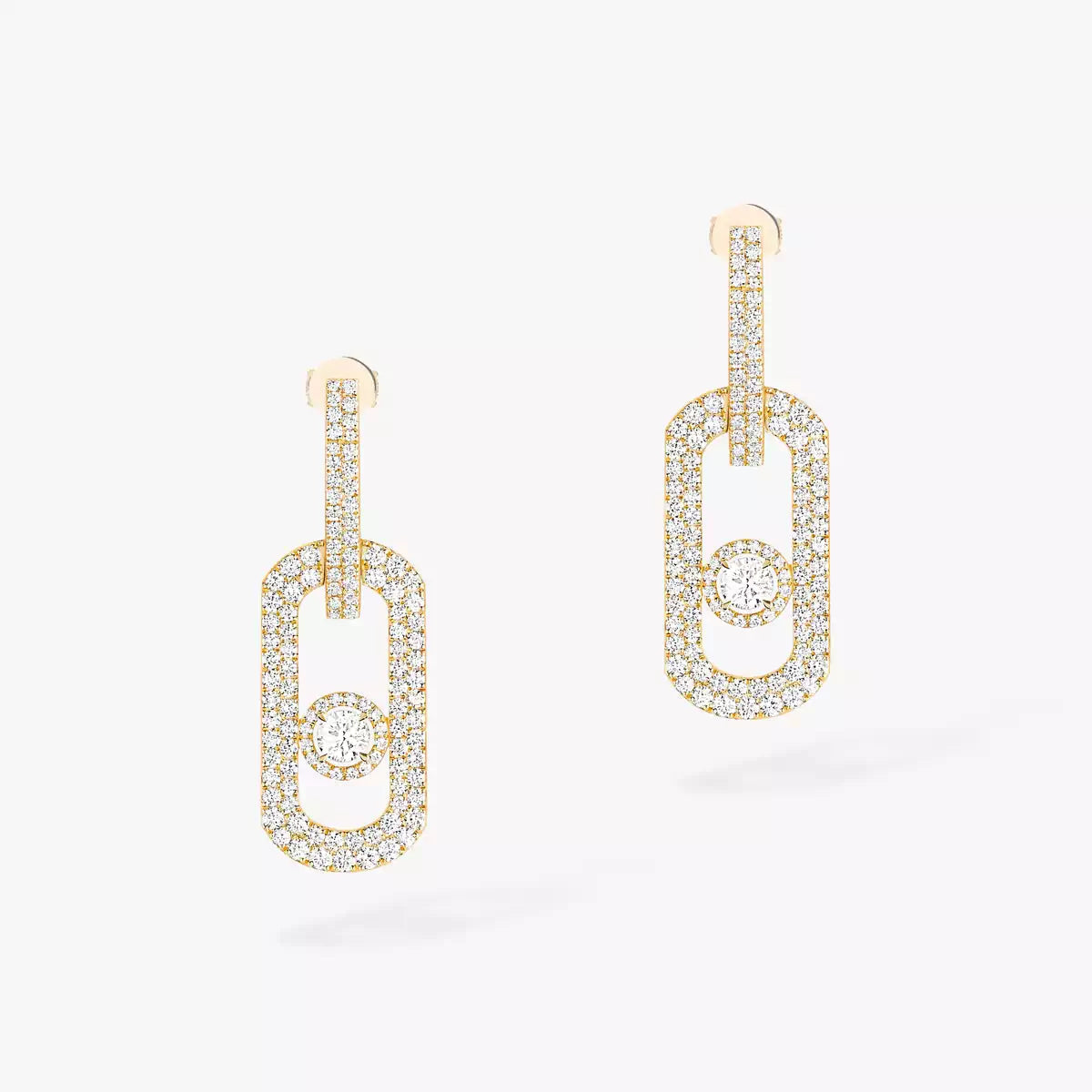 [Glow Jewelry]So Move XL Pave_-Set Diamond Pendant Earrings